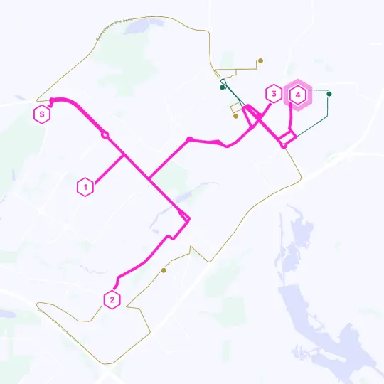 The route compiled by the Veeroute cloud-based optimizer
